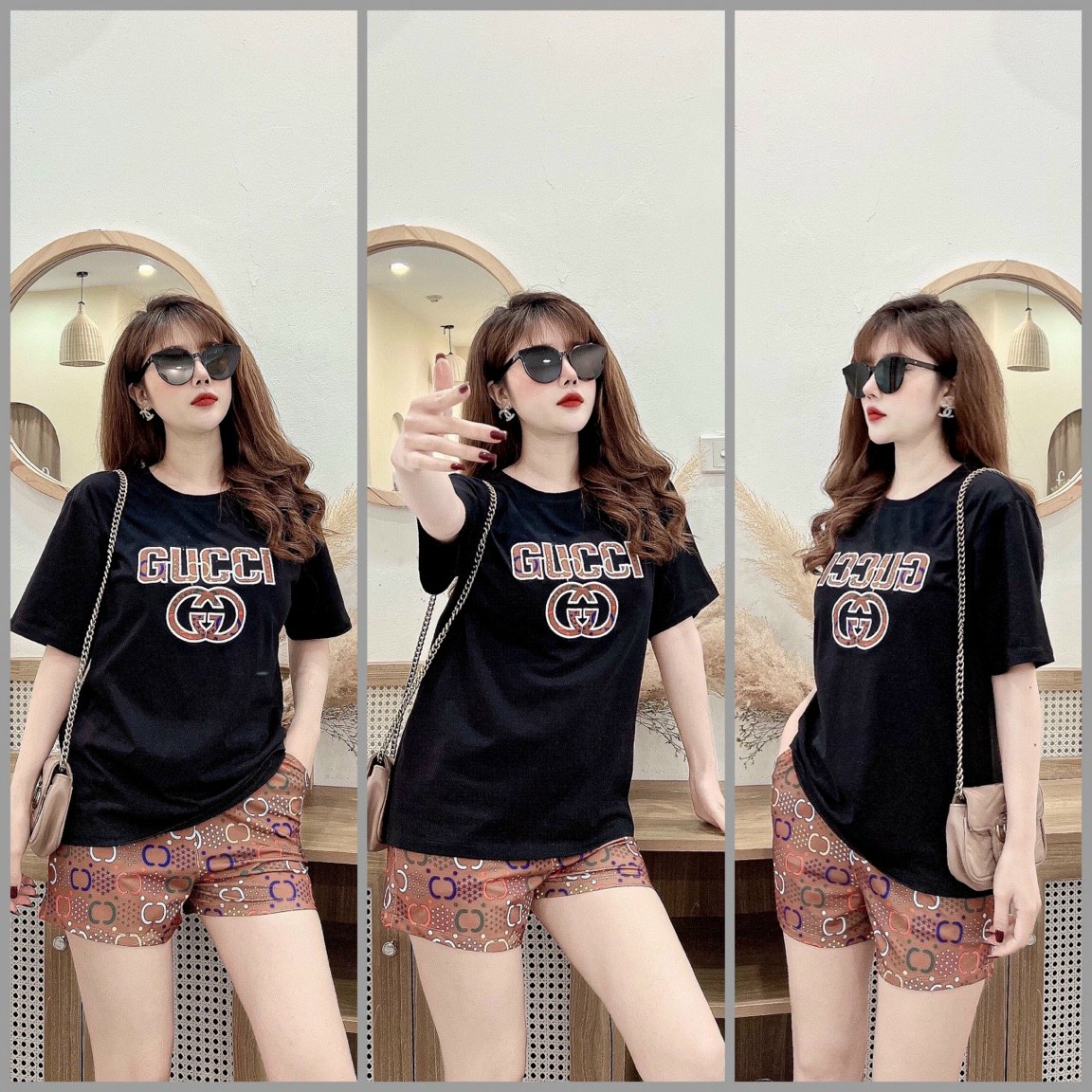 Đồ bộ nữ mặc nhà dễ thương, bộ đùi From rộng cao cấp 2023